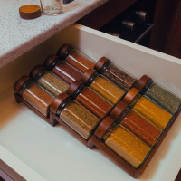 Modüler merdiven baharatlık (kare kavanoz)