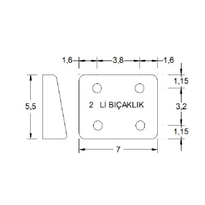 Mıknatıslı Ceviz Bıçaklık(2 bıçak kapasiteli)