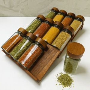 Ceviz modüler merdiven baharatlık